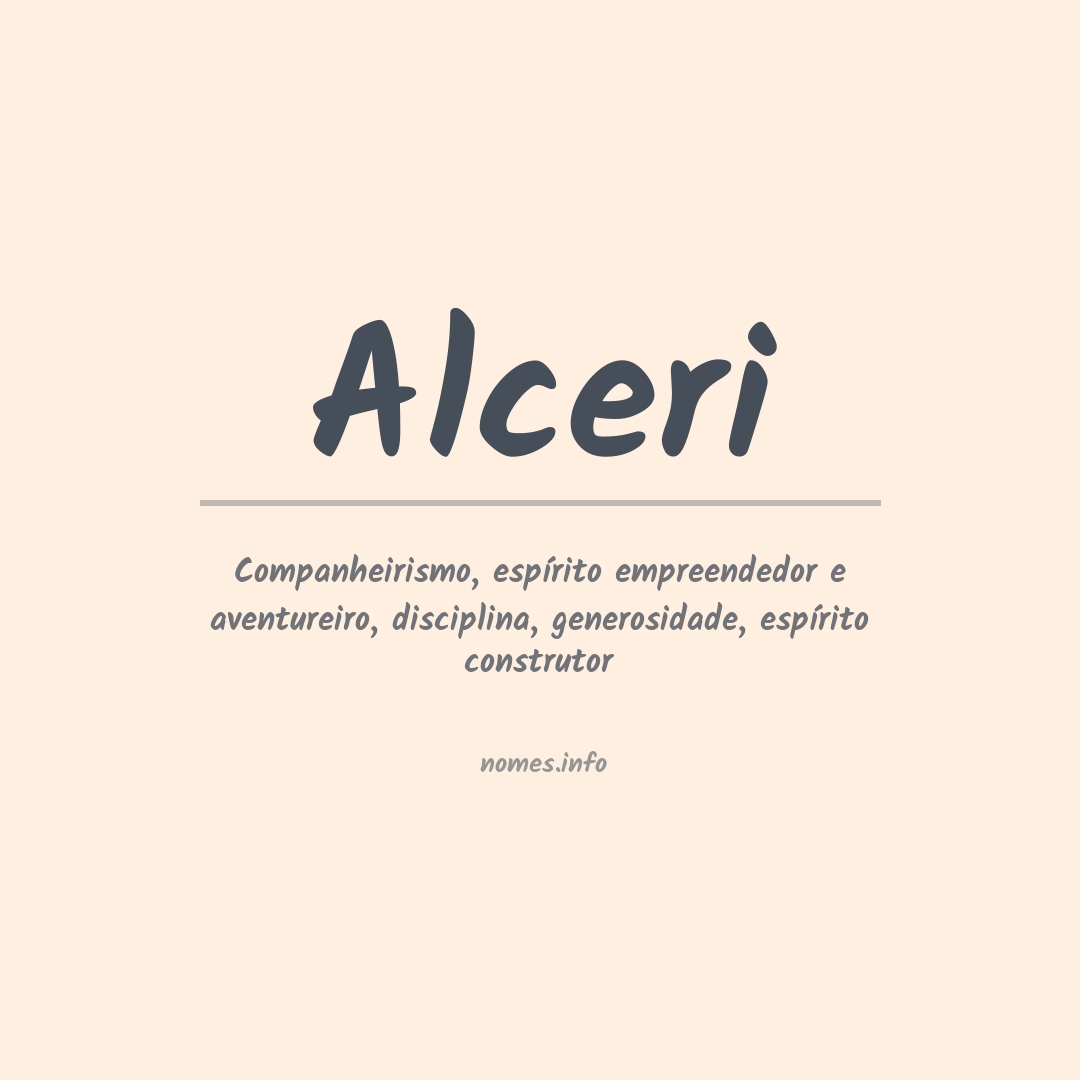 Significado do nome Alceri