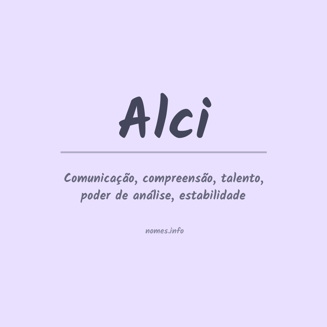 Significado do nome Alci