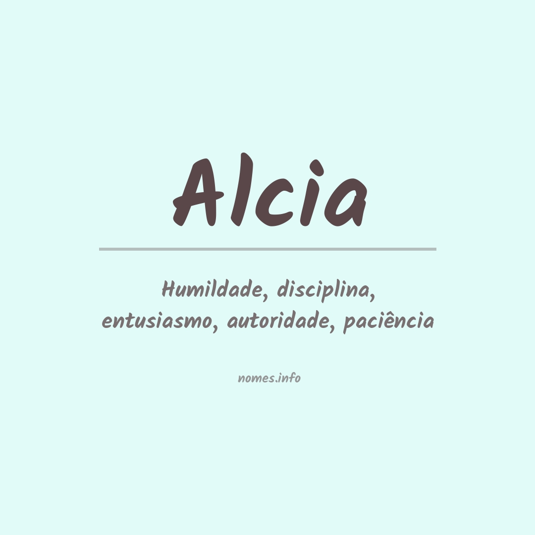 Significado do nome Alcia