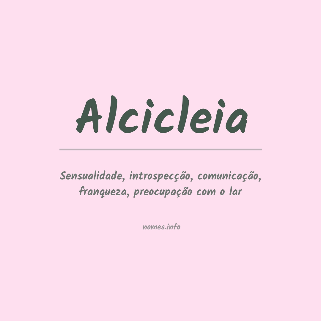 Significado do nome Alcicleia