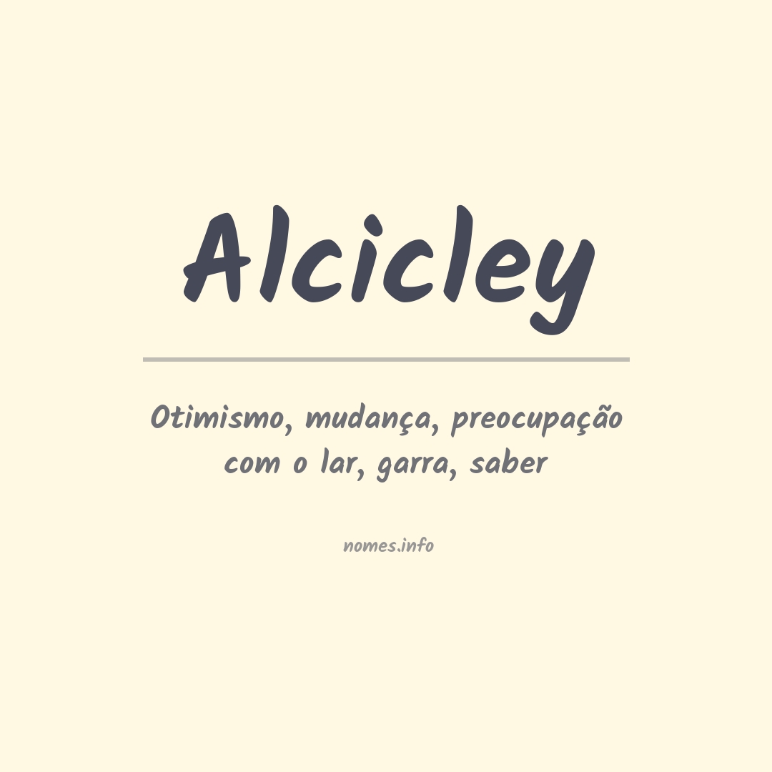 Significado do nome Alcicley