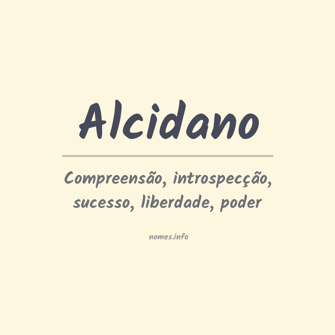 Significado do nome Alcidano