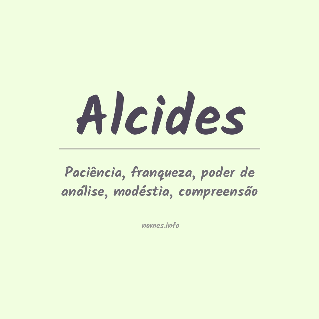 Significado do nome Alcides