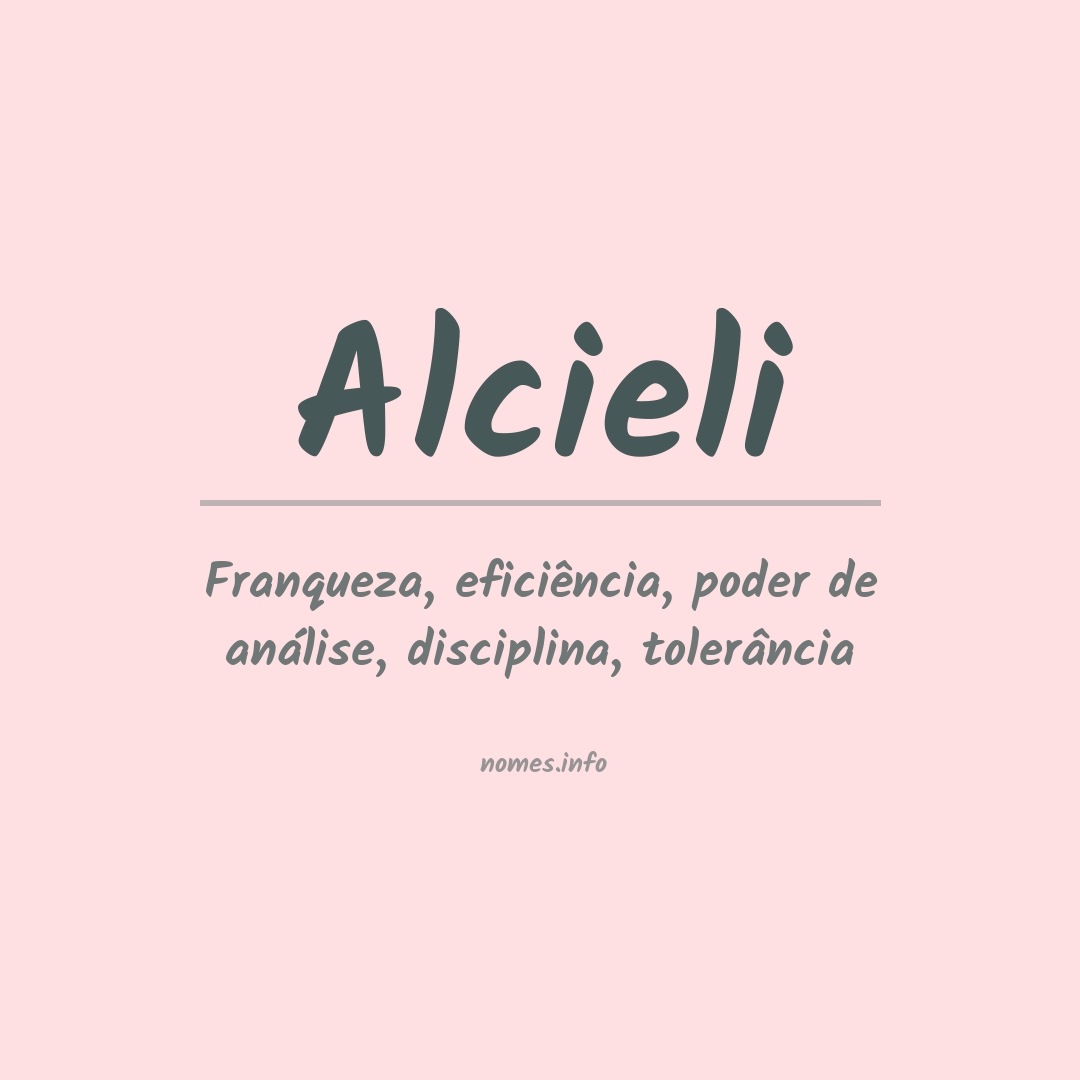 Significado do nome Alcieli