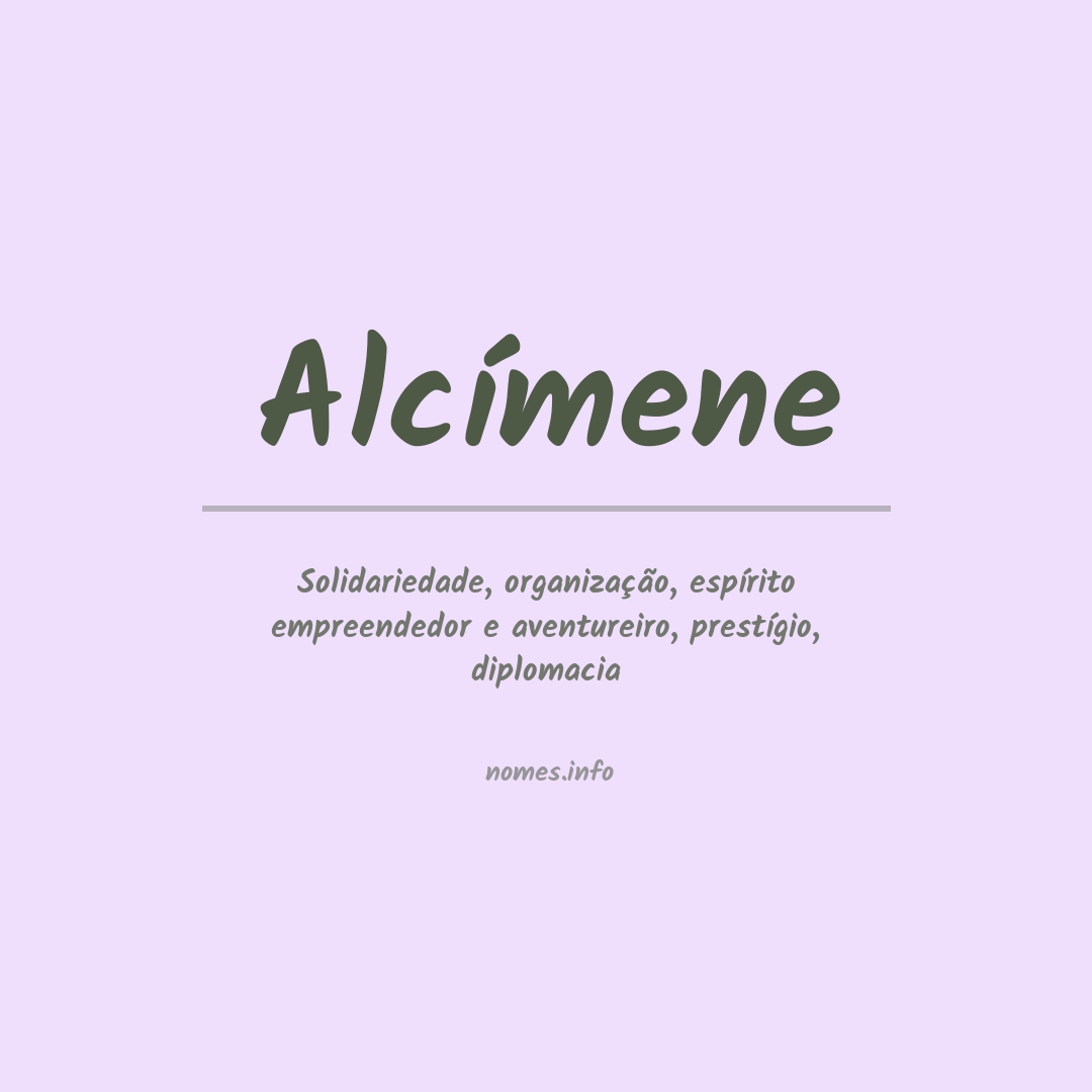 Significado do nome Alcímene