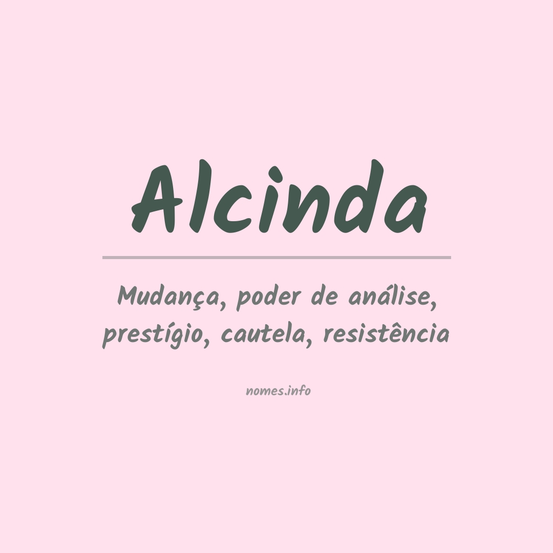 Significado do nome Alcinda