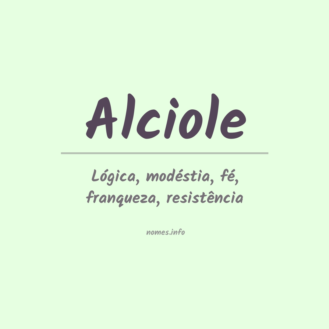 Significado do nome Alciole