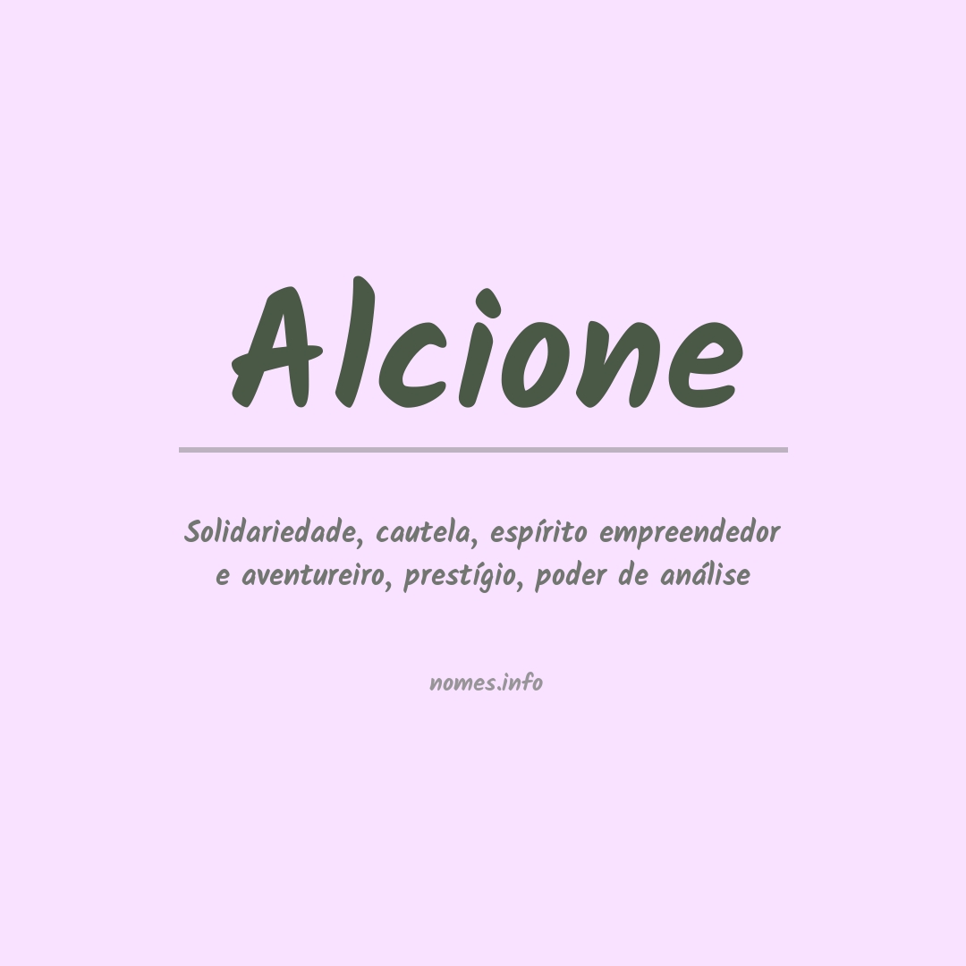 Significado do nome Alcione