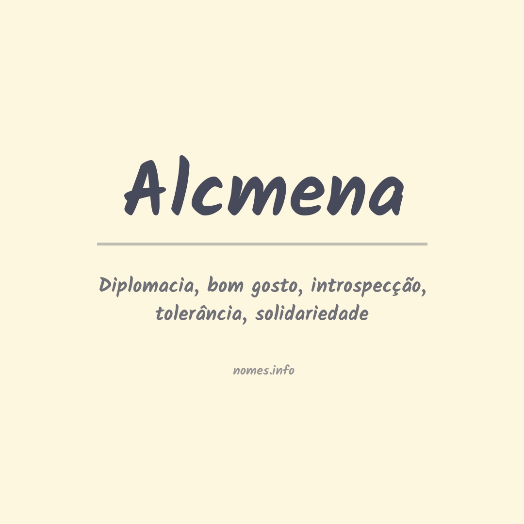 Significado do nome Alcmena