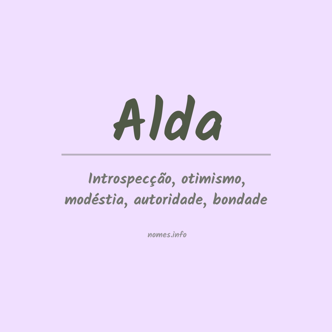 Significado do nome Alda