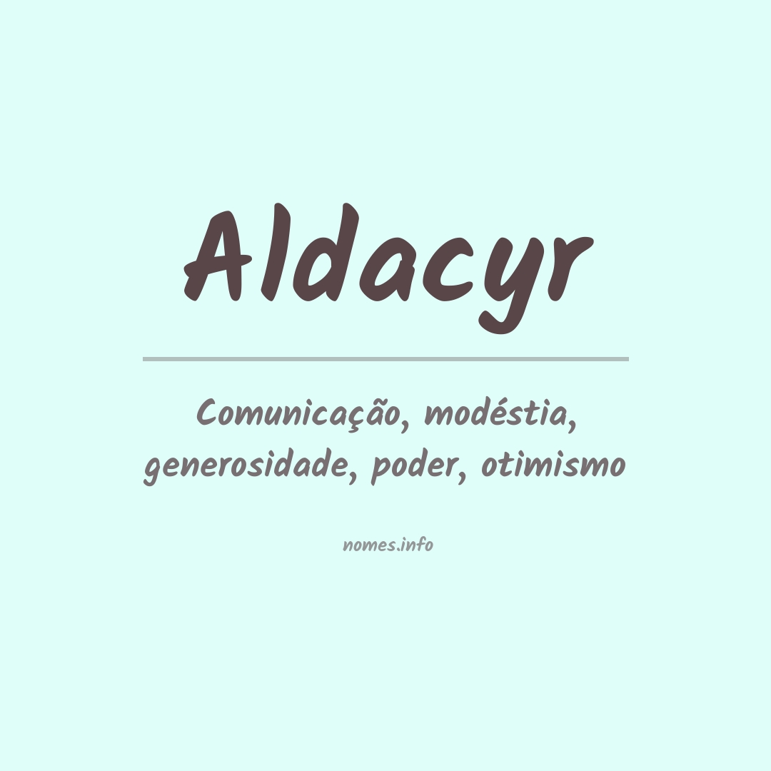 Significado do nome Aldacyr