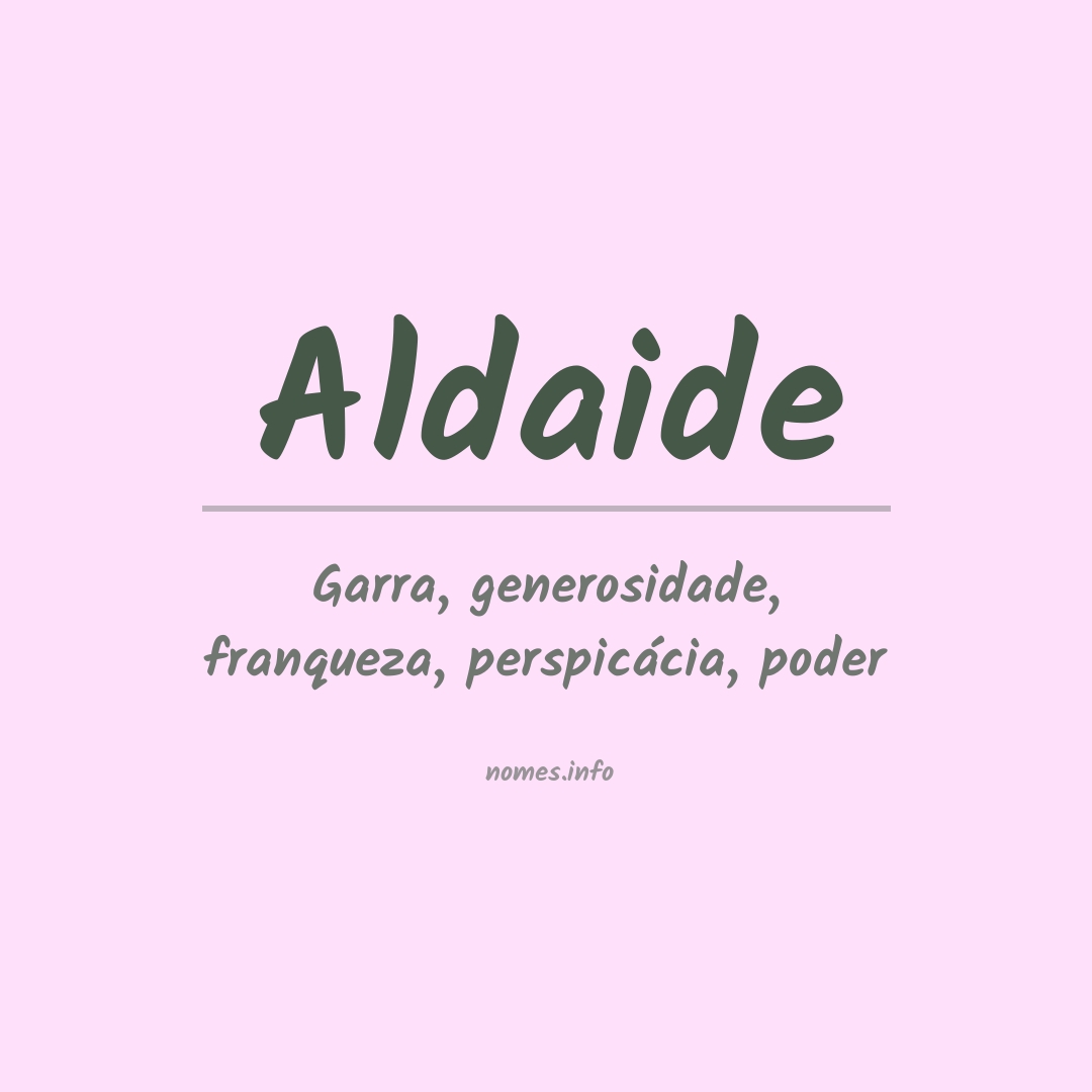 Significado do nome Aldaide