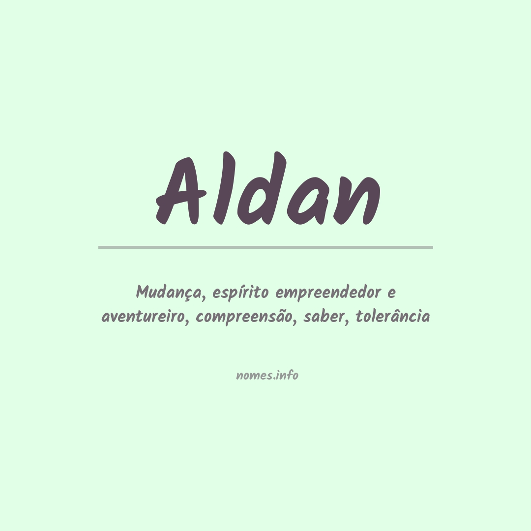 Significado do nome Aldan