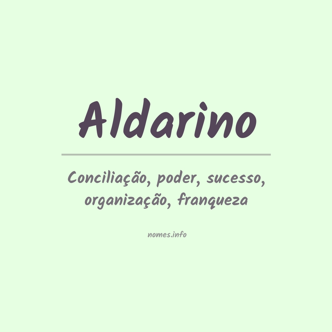 Significado do nome Aldarino