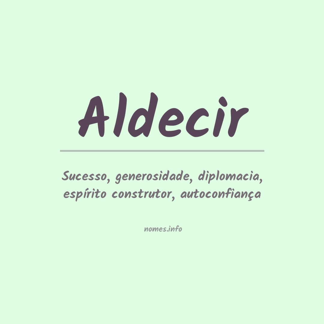 Significado do nome Aldecir