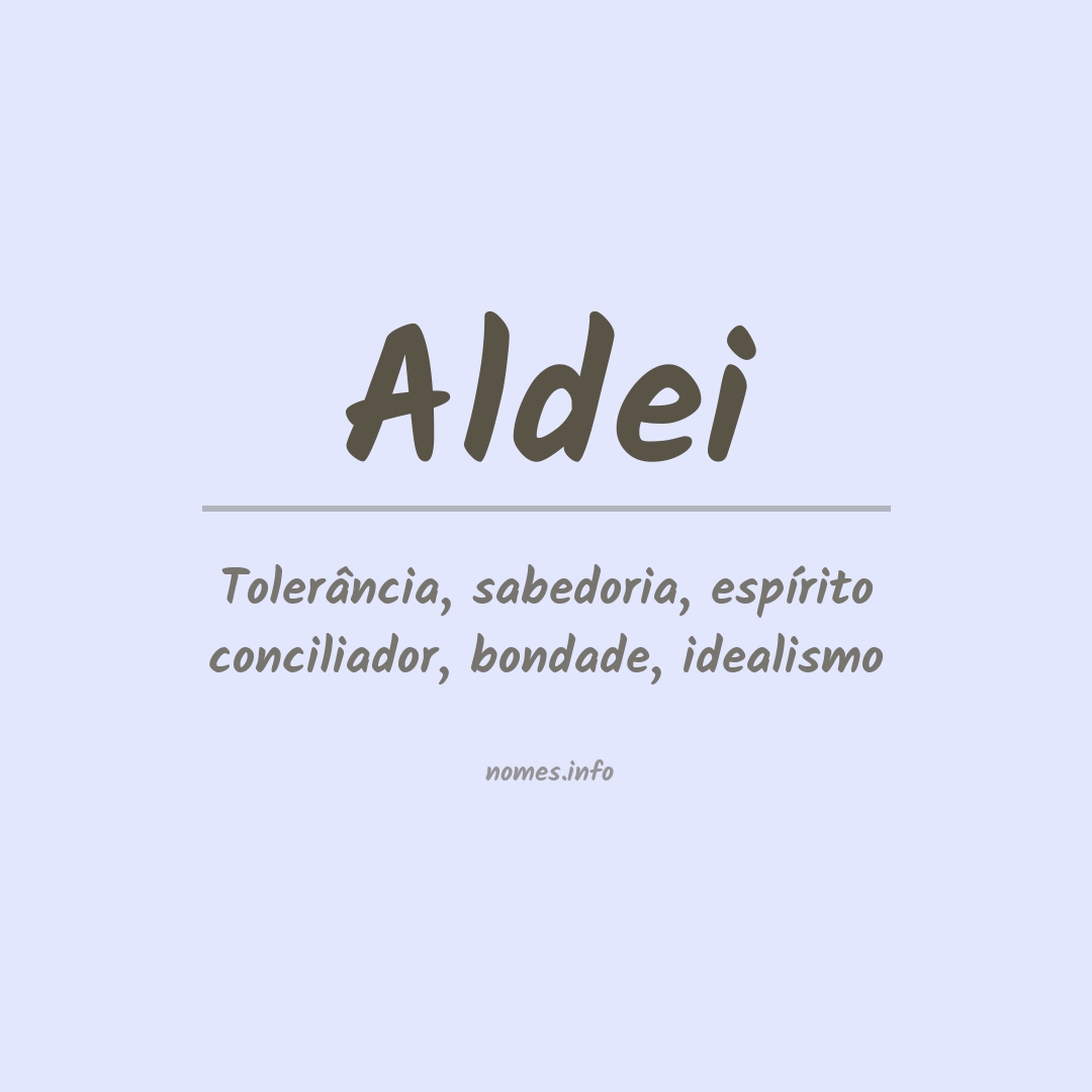 Significado do nome Aldei