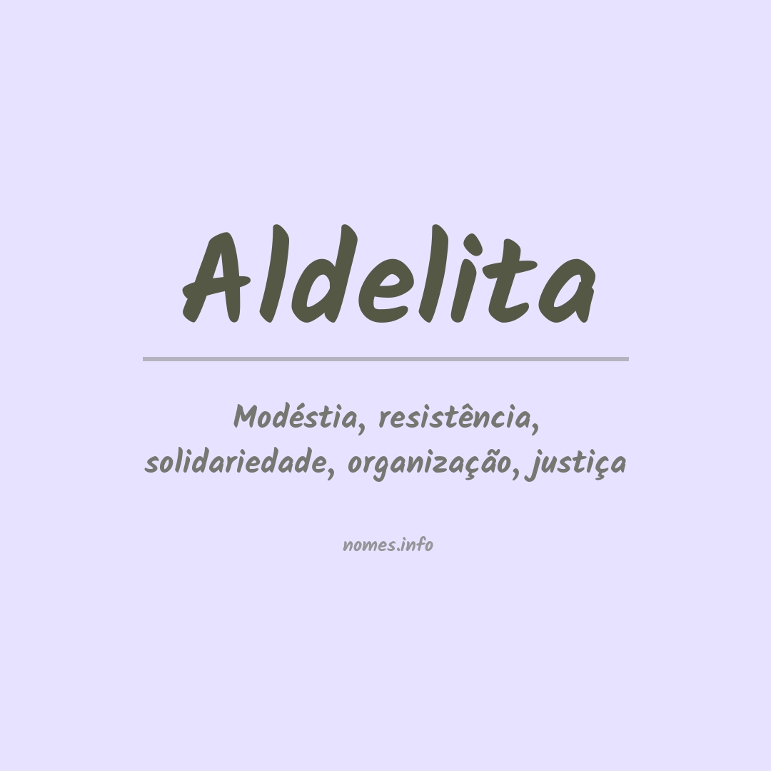 Significado do nome Aldelita