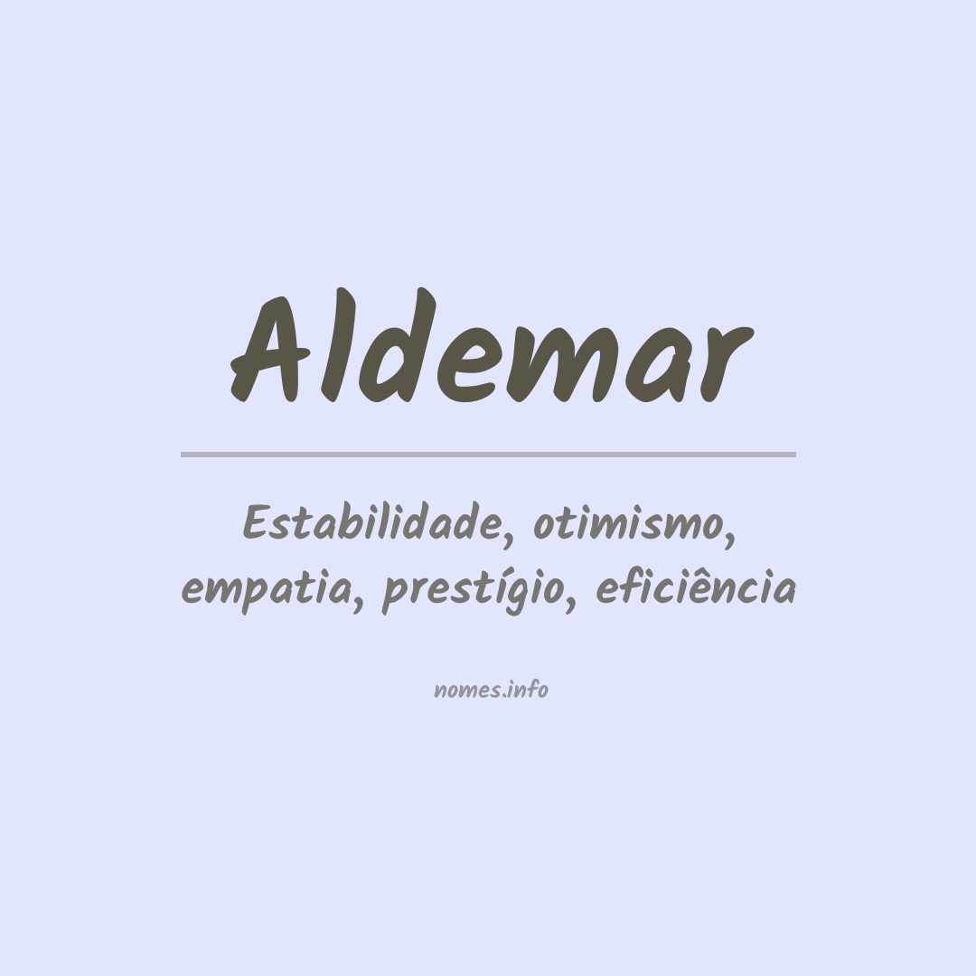 Significado do nome Aldemar