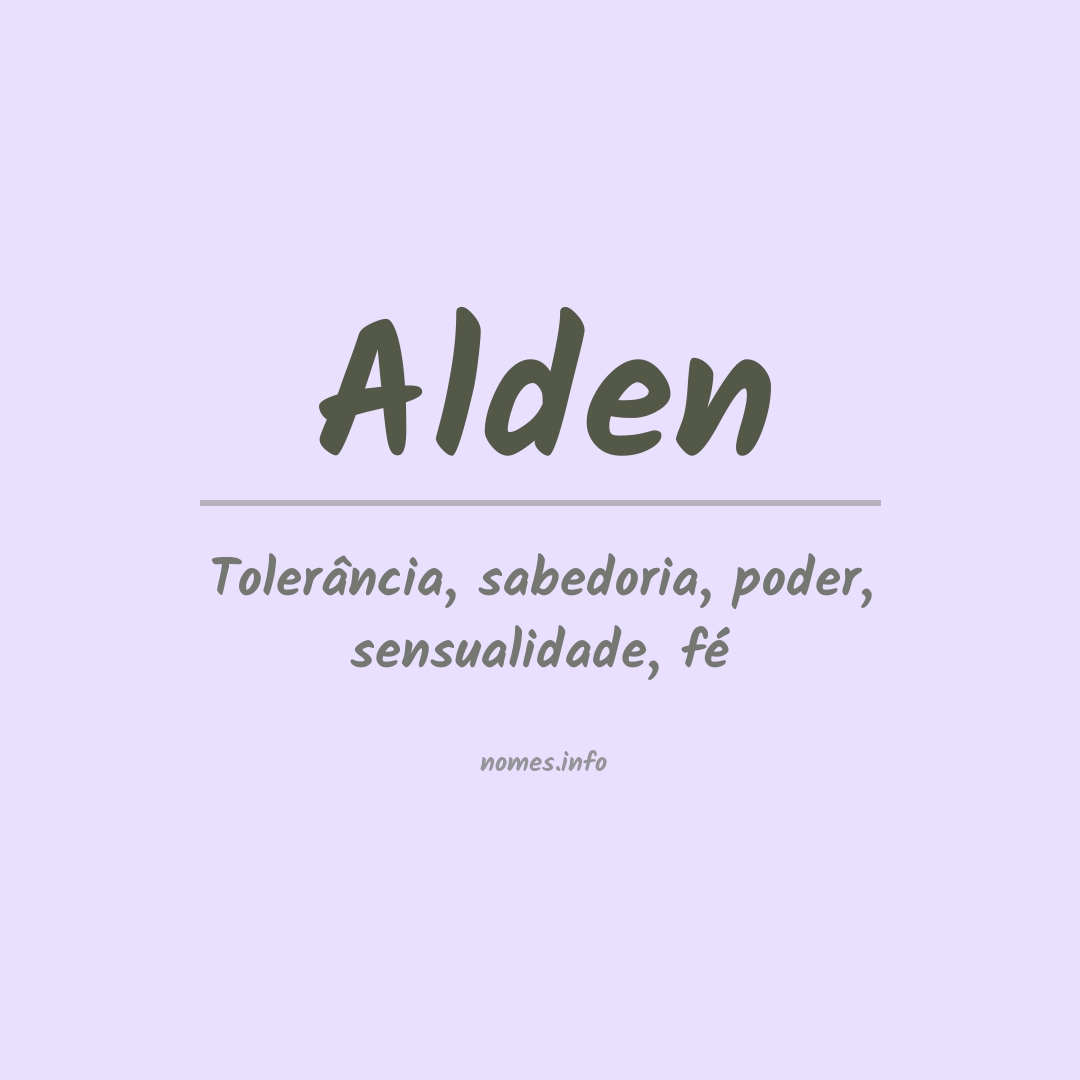 Significado do nome Alden