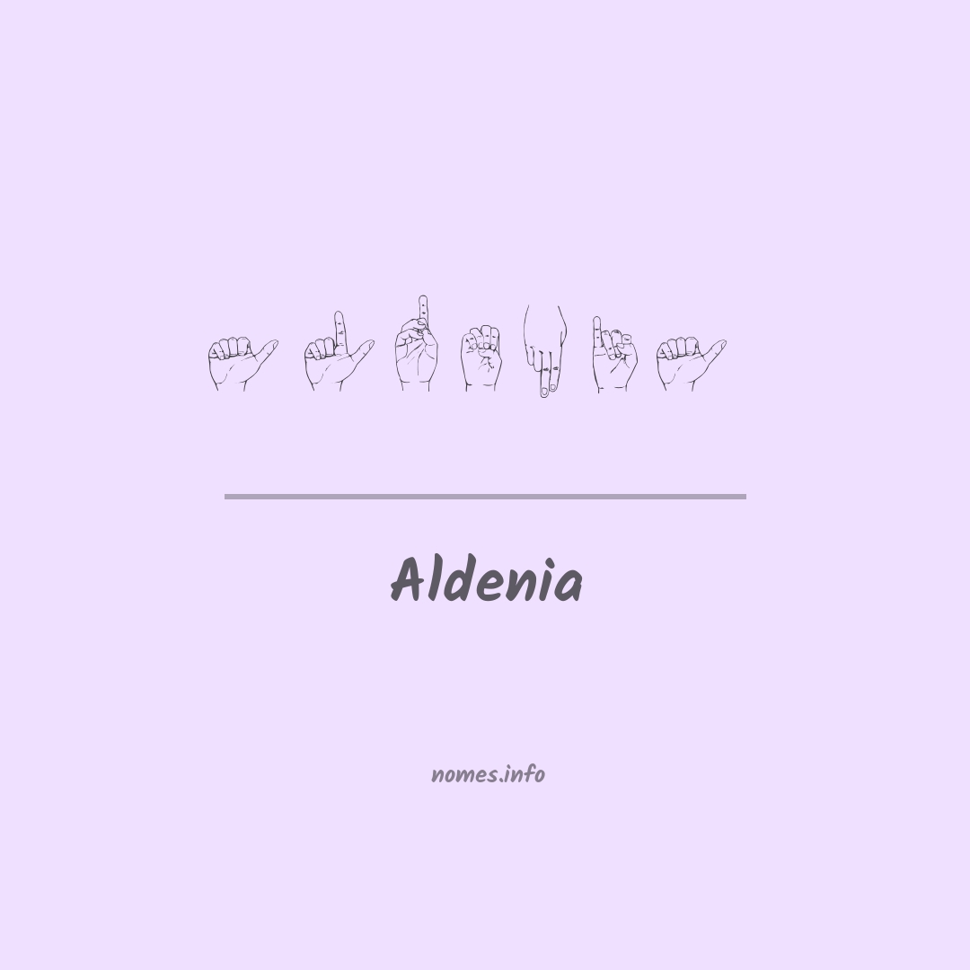 Aldenia em Libras