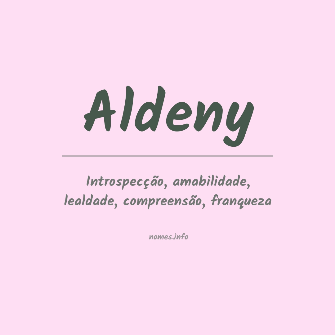 Significado do nome Aldeny