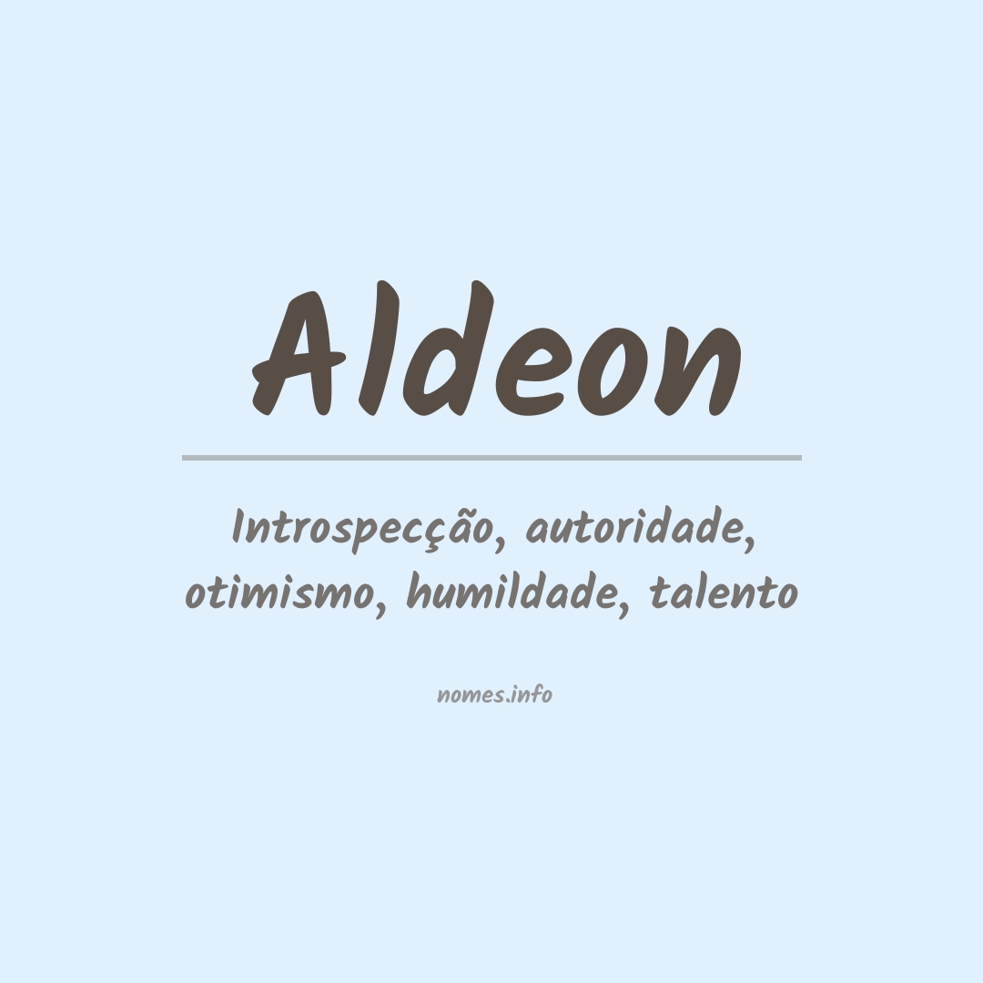 Significado do nome Aldeon