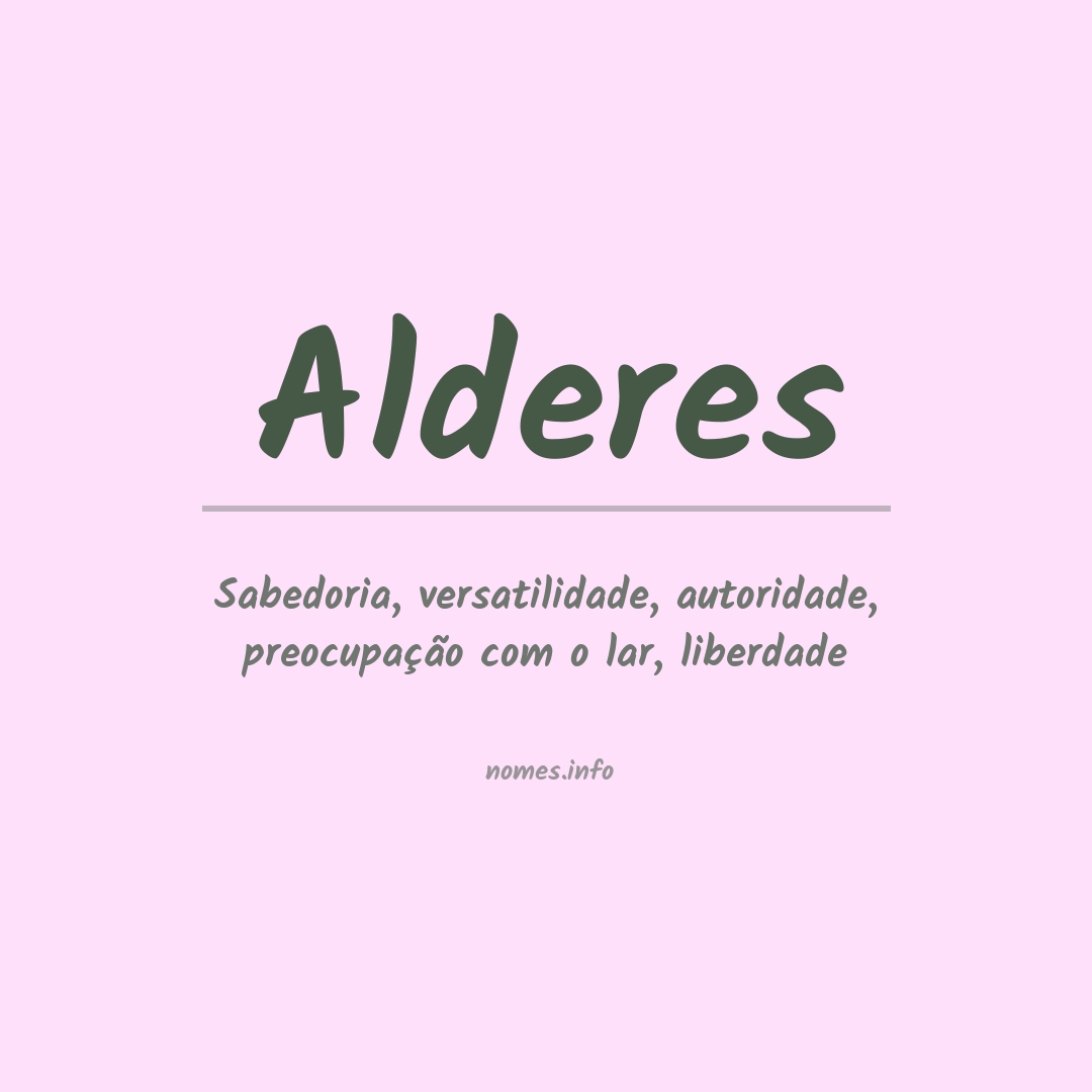 Significado do nome Alderes