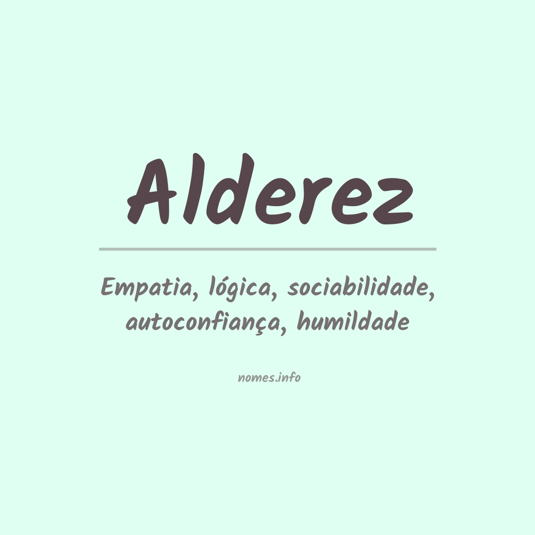 Significado do nome Alderez