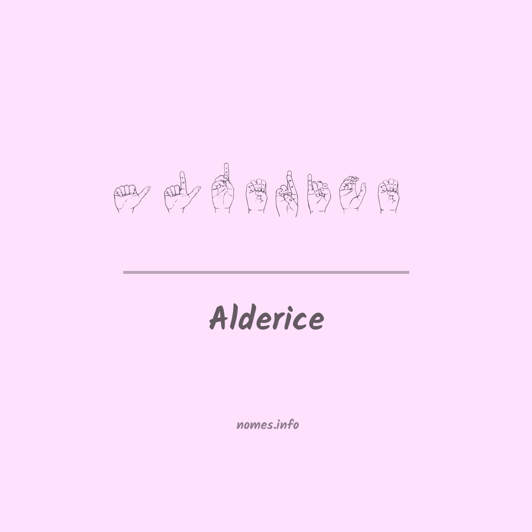 Alderice em Libras
