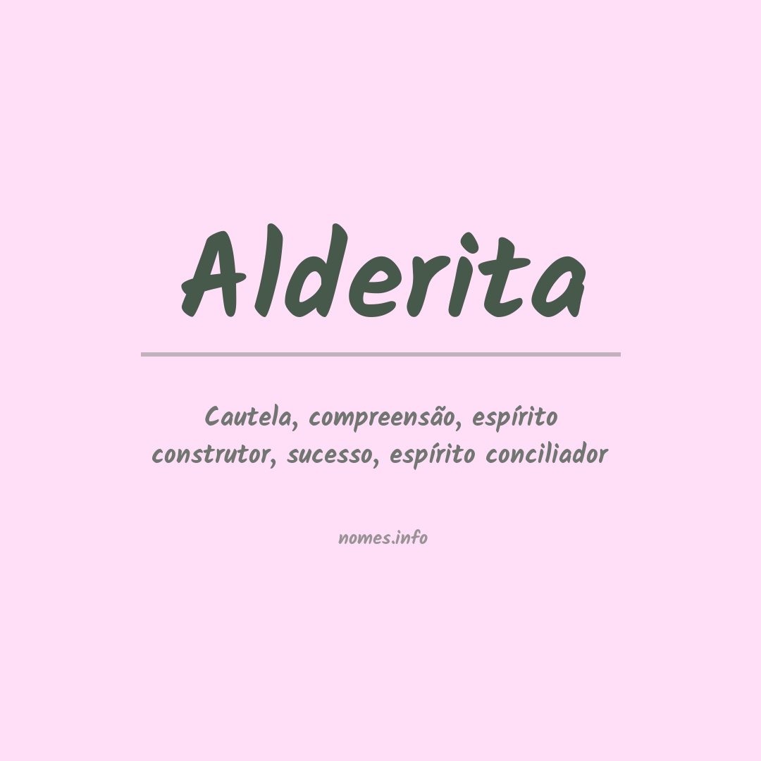 Significado do nome Alderita