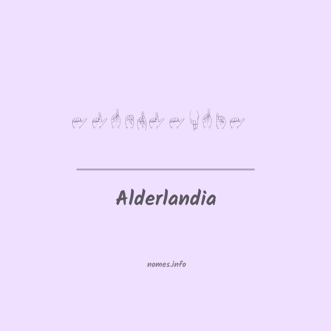 Alderlandia em Libras