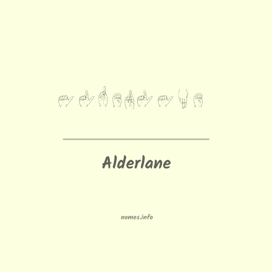 Alderlane em Libras
