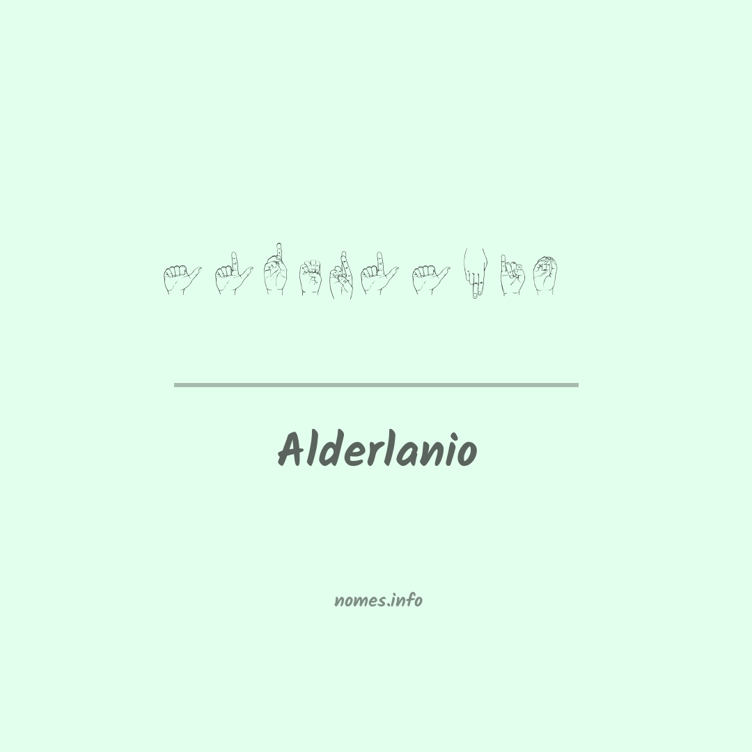 Alderlanio em Libras