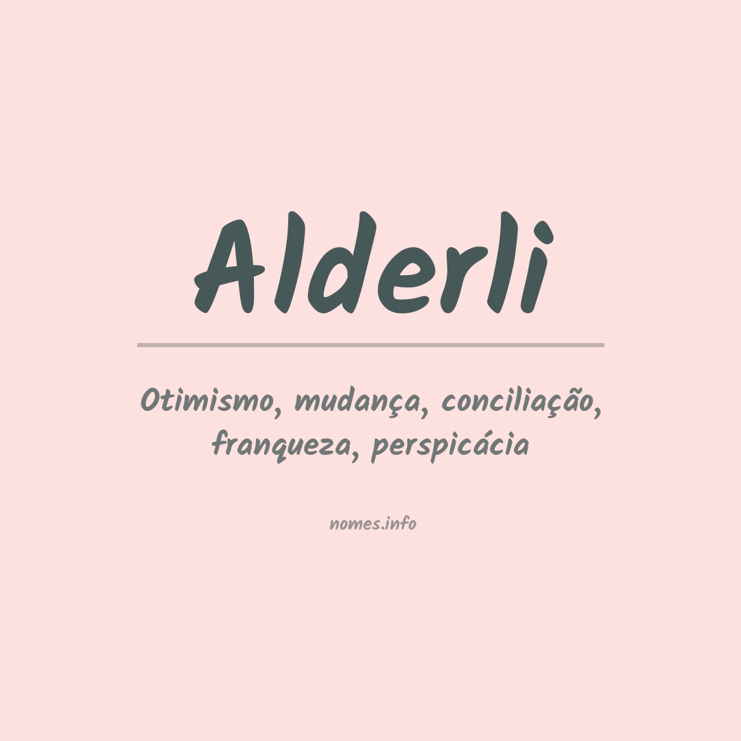 Significado do nome Alderli
