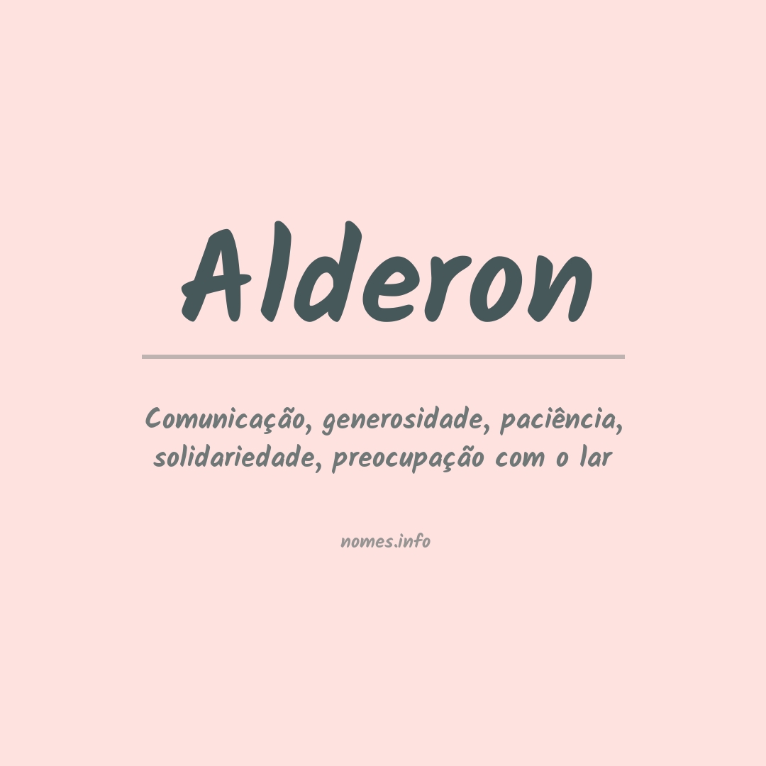 Significado do nome Alderon