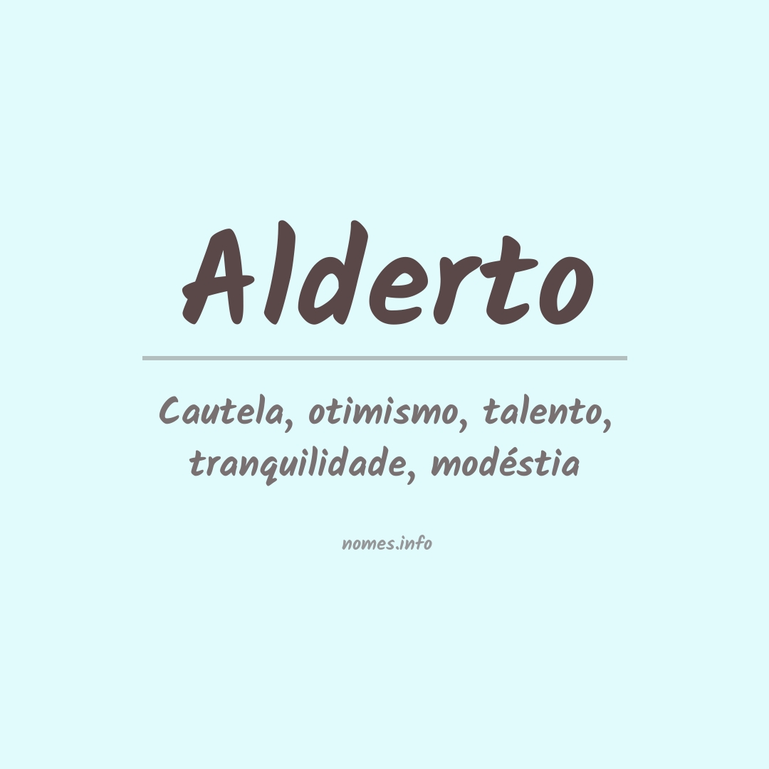 Significado do nome Alderto