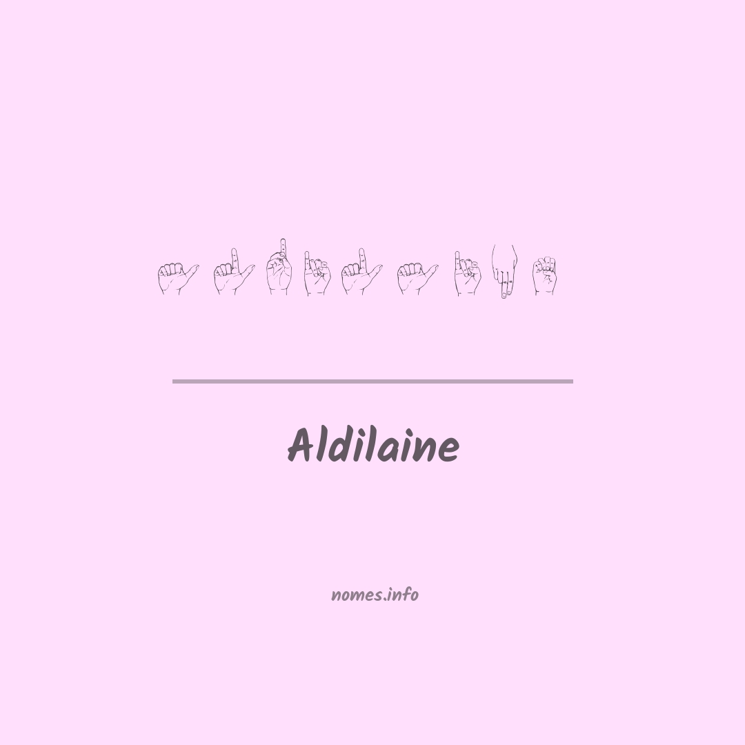 Aldilaine em Libras