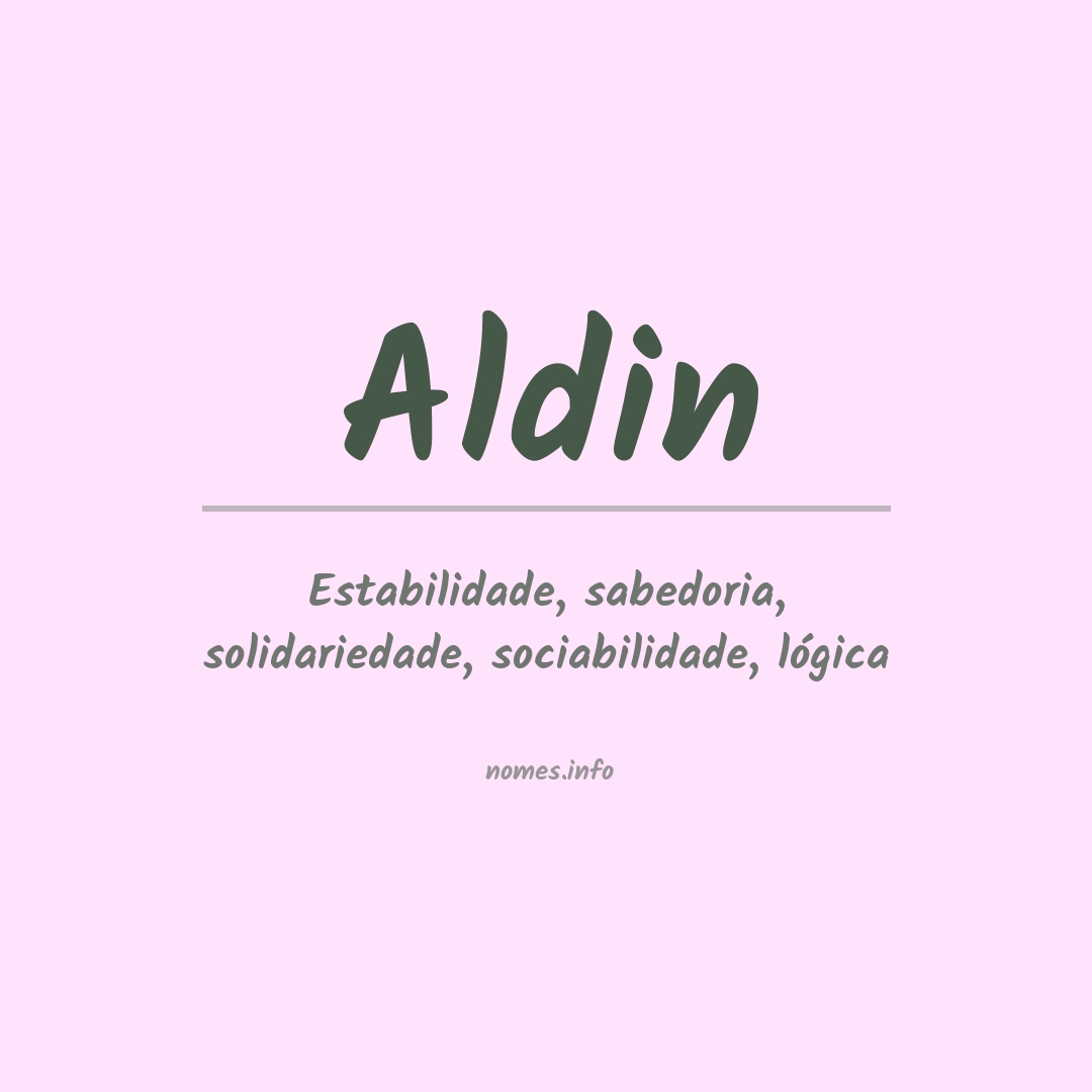 Significado do nome Aldin