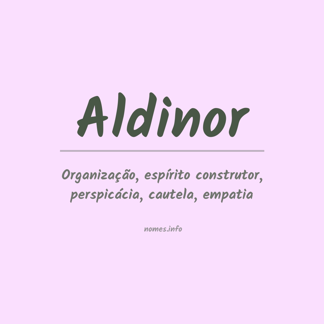 Significado do nome Aldinor