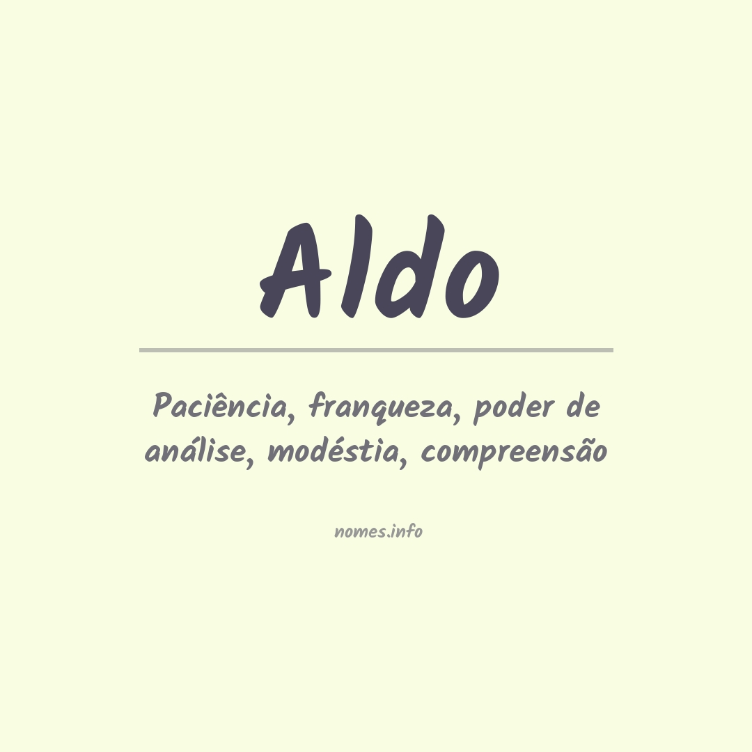 Significado do nome Aldo