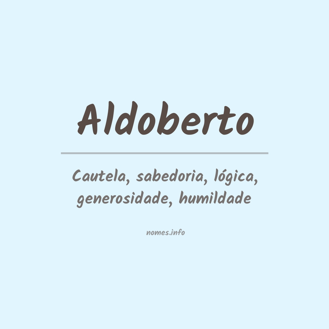Significado do nome Aldoberto
