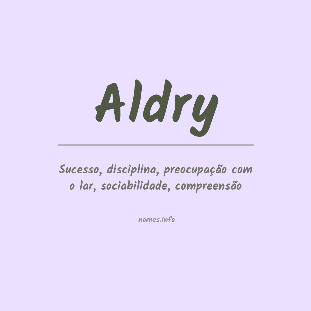 Significado do nome Aldry