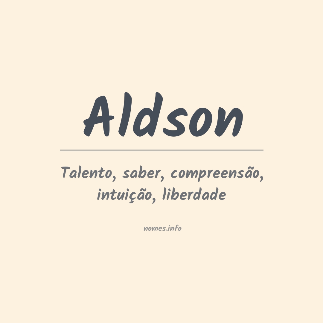 Significado do nome Aldson