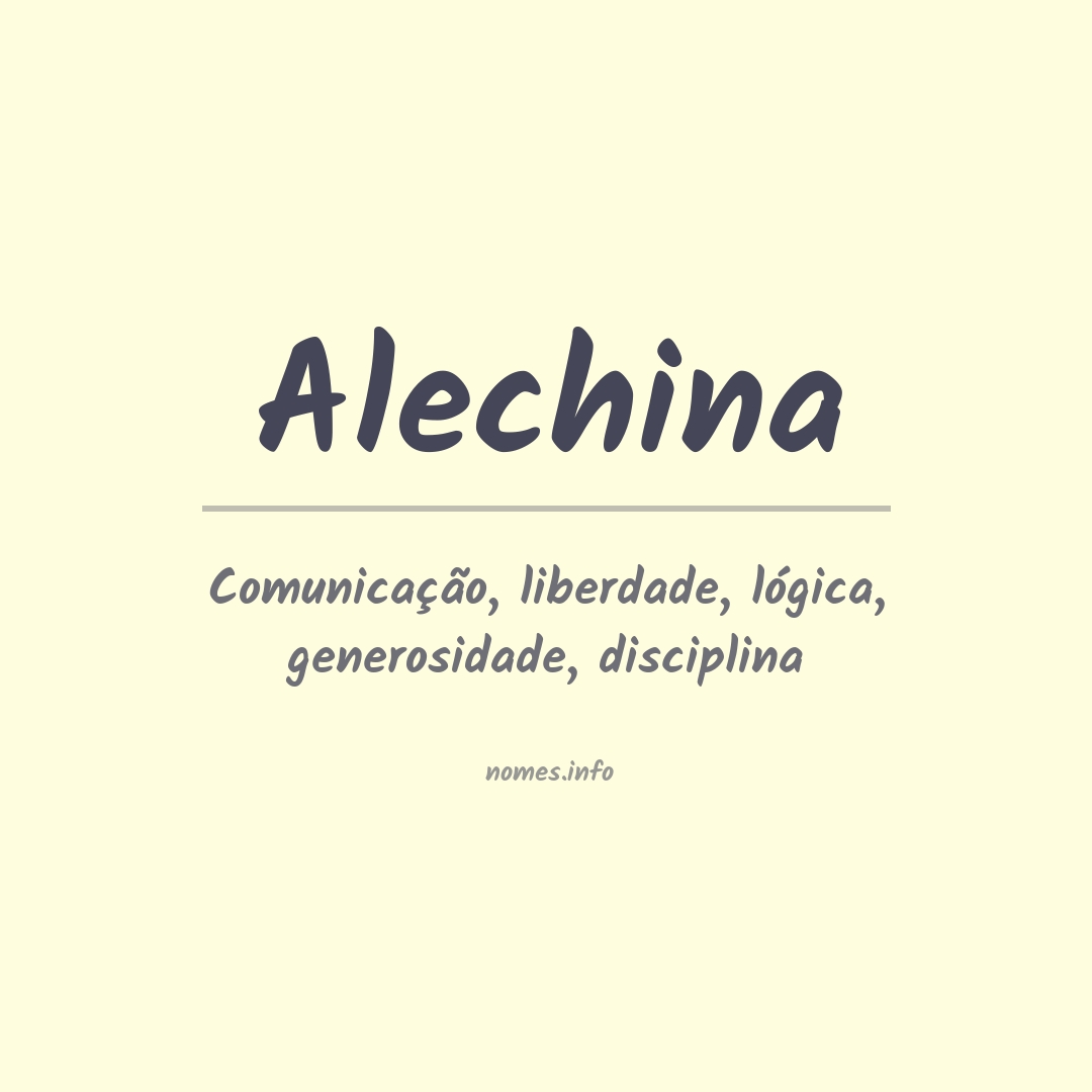 Significado do nome Alechina