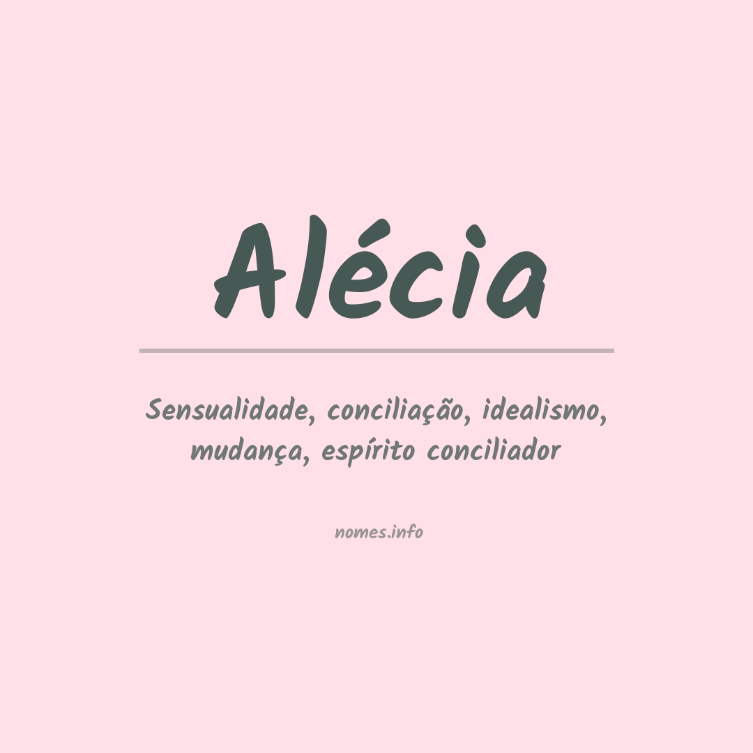 Significado do nome Alécia