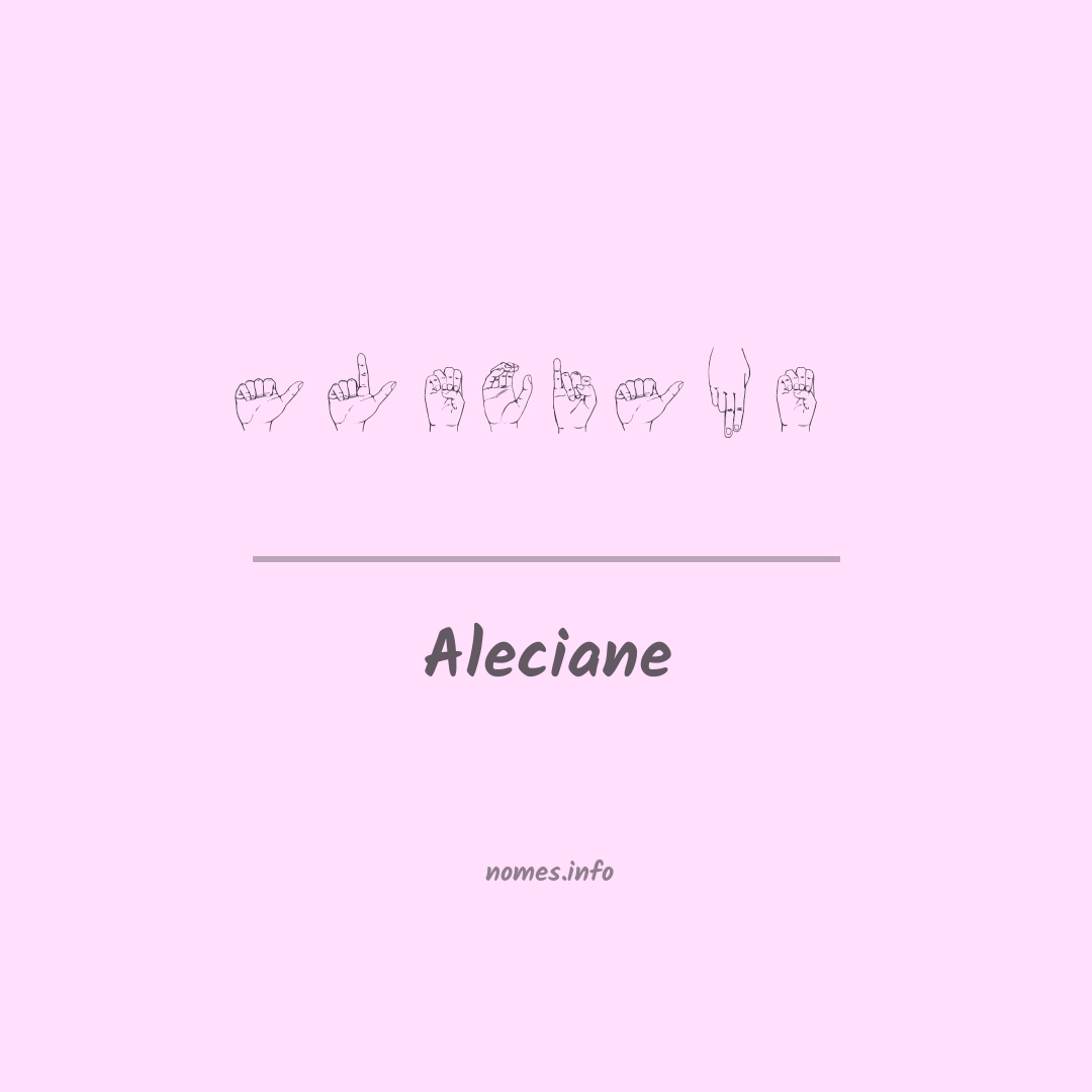 Aleciane em Libras