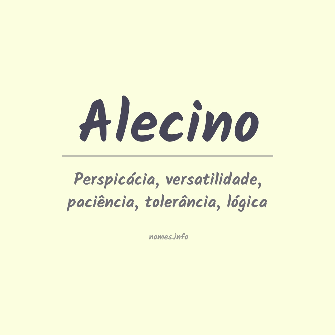 Significado do nome Alecino