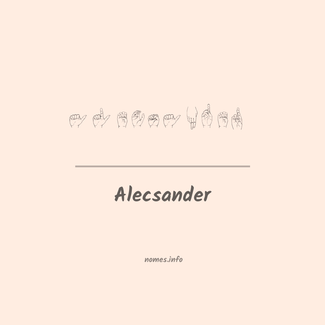 Alecsander em Libras