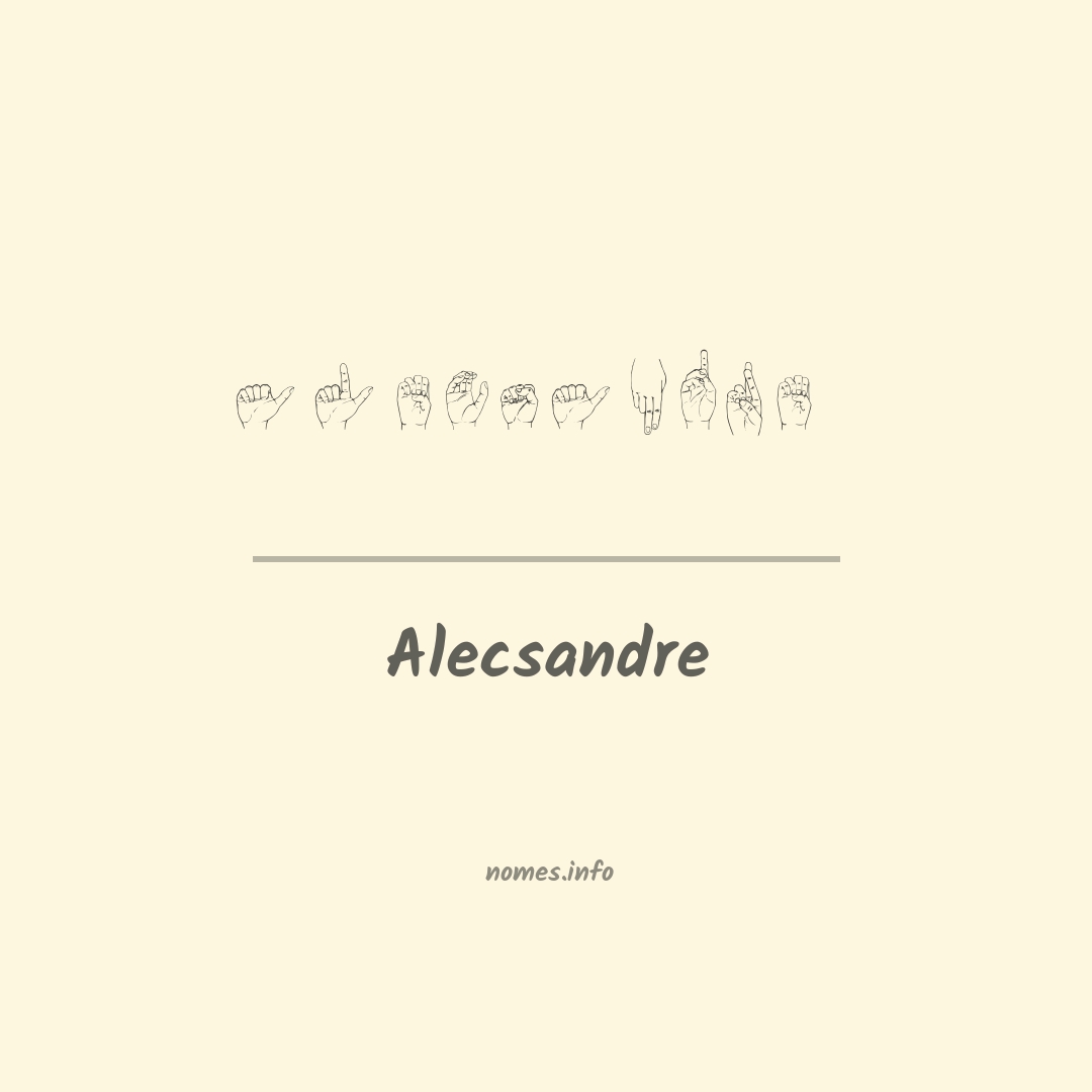 Alecsandre em Libras