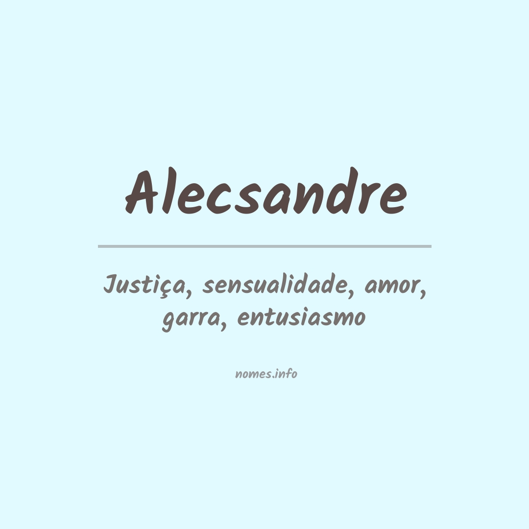 Significado do nome Alecsandre
